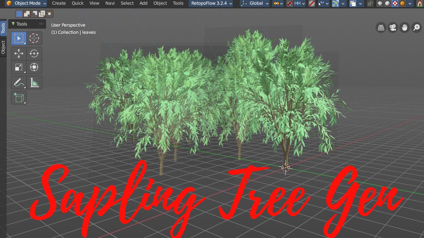 Bforartists Sapling Tree Gen быстрые деревья аддон