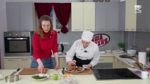 Наша кухня. Готовим бутерброды "Суши" и салат из яблок,курицы и сыра