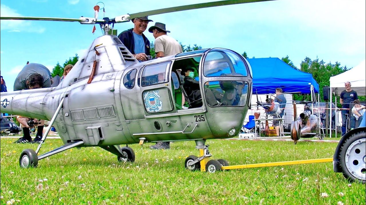 ВАУ !!! RC SIKORSKY HO3S-1G МАСШТАБ МОДЕЛИ ВЕРТОЛЕТ С ДВИГАТЕЛЕМ СГОРАНИЯ / ДЕМОНСТРИРОВАНИЕ ПОЛЕТА