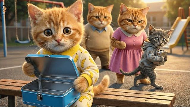 У рыжего котенка постоянно пропадал обед… Мама и папа-коты нашли нечто неожиданное 💔 смотреть онлайн