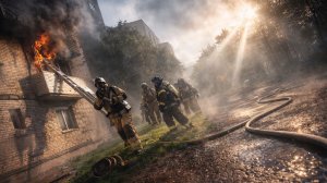 Пожар в общежитие