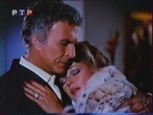 Charming mom Stephanie Beacham with sexy long nails in the series The Colbys (1985–1987)