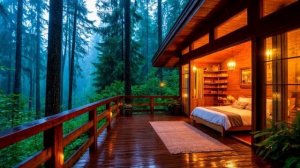 Звуки дождя в лесной хижине для сна и отдыха. #дождь #звукидождядлясна