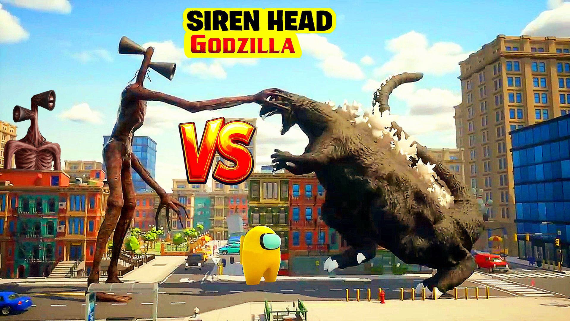 📢 СИРЕНОГОЛОВЫЙ 📢 - против ГОДЗИЛЛЫ. Кто круче? SIREN HEAD. смотреть онлайн