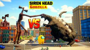 📢 СИРЕНОГОЛОВЫЙ 📢 - против ГОДЗИЛЛЫ. Кто круче? SIREN HEAD.
