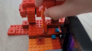 обзор на Лего маенкрафт набор  засада у нижнего мира