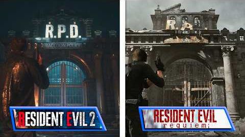 Resident Evil Requiem vs Resident Evil 2 - Сравнение города 1998 и 2026 годов (ElAnalistaDeBits)
