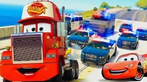 МУЛЬТИКИ ПРО МАШИНКИ 🚗 МОЛНИЯ МАКВИН И ГРУЗОВИК МЭТР В ПОГОНЕ С ШЕРИФОМ. ДРАМАТИЧНЫЙ ФИНАЛ В КУБКЕ