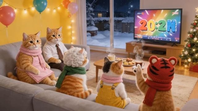 С наступающим Новым 2026 годом! Новогодняя ночь в кошачьем семействе - это День исцеления с утра до смотреть онлайн