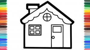 МУЛЬТИК для ДЕТЕЙ - Как нарисовать ДОМИК для детей/Простой рисунок ДОМИКА для детей