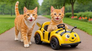 Мама-Кошка Подстригает мех на ферме и Шьет Тигровую Шапочку Для Котят Дома