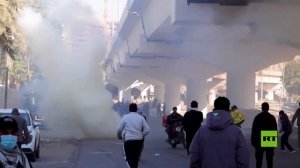 مواجهات بين الشرطة العراقية ومحتجين يحاولون اقتحام السفارة الأمريكية في بغداد بعد اغتيال خامنئي