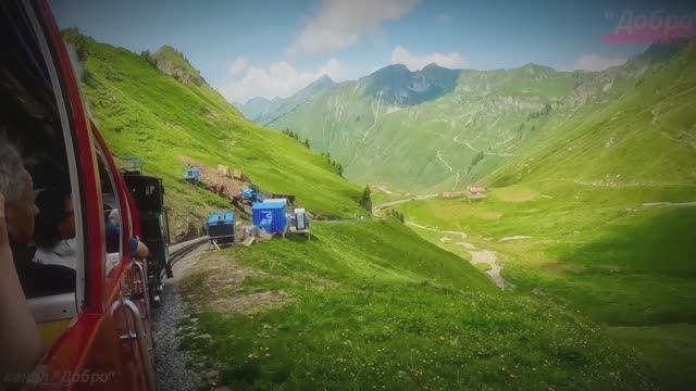 🇨🇭🚂Самая красивая поездка На Поезде в Мире в Швейцарии по Железной Дороге Бриенц-Ротхорн. смотреть онлайн