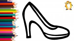 Мультик - раскраска для детей ТУФЕЛЬКА. Учимся как рисовать ОБУВЬ // ОБУЧАШКА ТВ