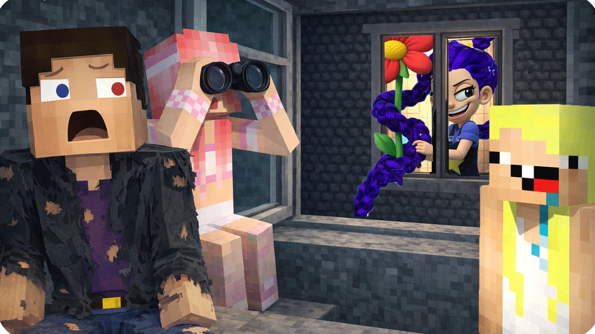 😲 СЛЕЖУ за СОСЕДОМ в ОКНЕ в МАЙНКРАФТ! НУБИК смотреть онлайн