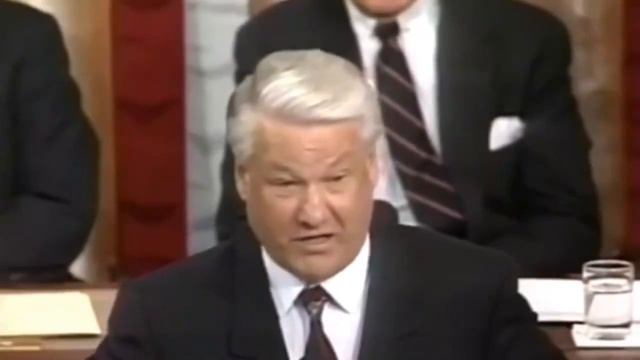 Борис Николаевич Ельцин критикует американцев за двойные стандарты / Россия / США / демократия