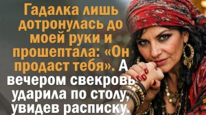 Гадалка дотронулась до руки и прошептала: «Он продаст тебя». Вечером свекровь увидела… Рассказ
