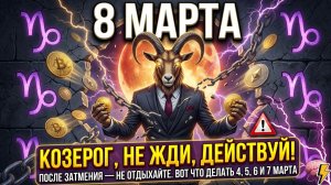 ♑️ КОЗЕРОГ! ⚡ВНИМАНИЕ! ПОСЛЕ ЗАТМЕНИЯ — НЕ ОТДЫХАЙТЕ.