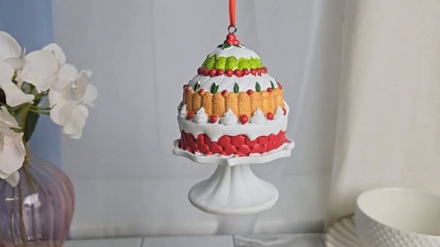 Ёлочная игрушка ТОРТ ‘ПРАЗДНИЧНЫЙ’, 12 см, 6500326A774-2