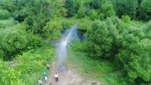 Пожарный робот в работе