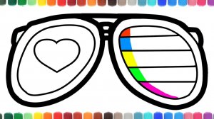 Мультик для детей-Как нарисовать СОЛНЕЧНЫЕ ОЧКИ👓для детей/Простой рисунок СОЛНЕЧНЫХ ОЧКОВ для детей