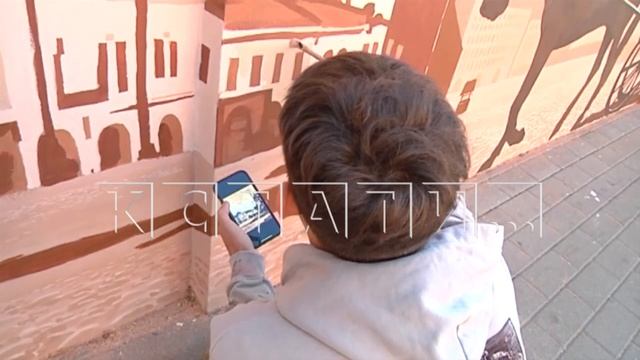 Декоративная роспись на стенах Зеленского съезда