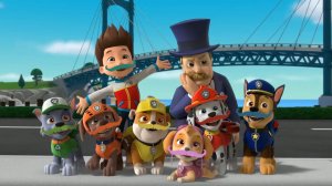 Щенячий патруль. Маршалл. Мэр Гудвэй. Щенки выезжают. Трек джунглевый спасатель. Скай Ч23