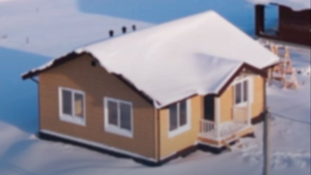 Одноэтажный каркасный дом общей площадью 82.3 м2 (+ крыльцо 4.1 м2) в коттеджном поселке Малиновка