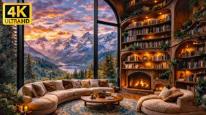 Камин 4K / Звуки Камина и Дождя