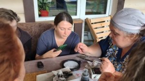 Работа на аппарате Кирлиана.