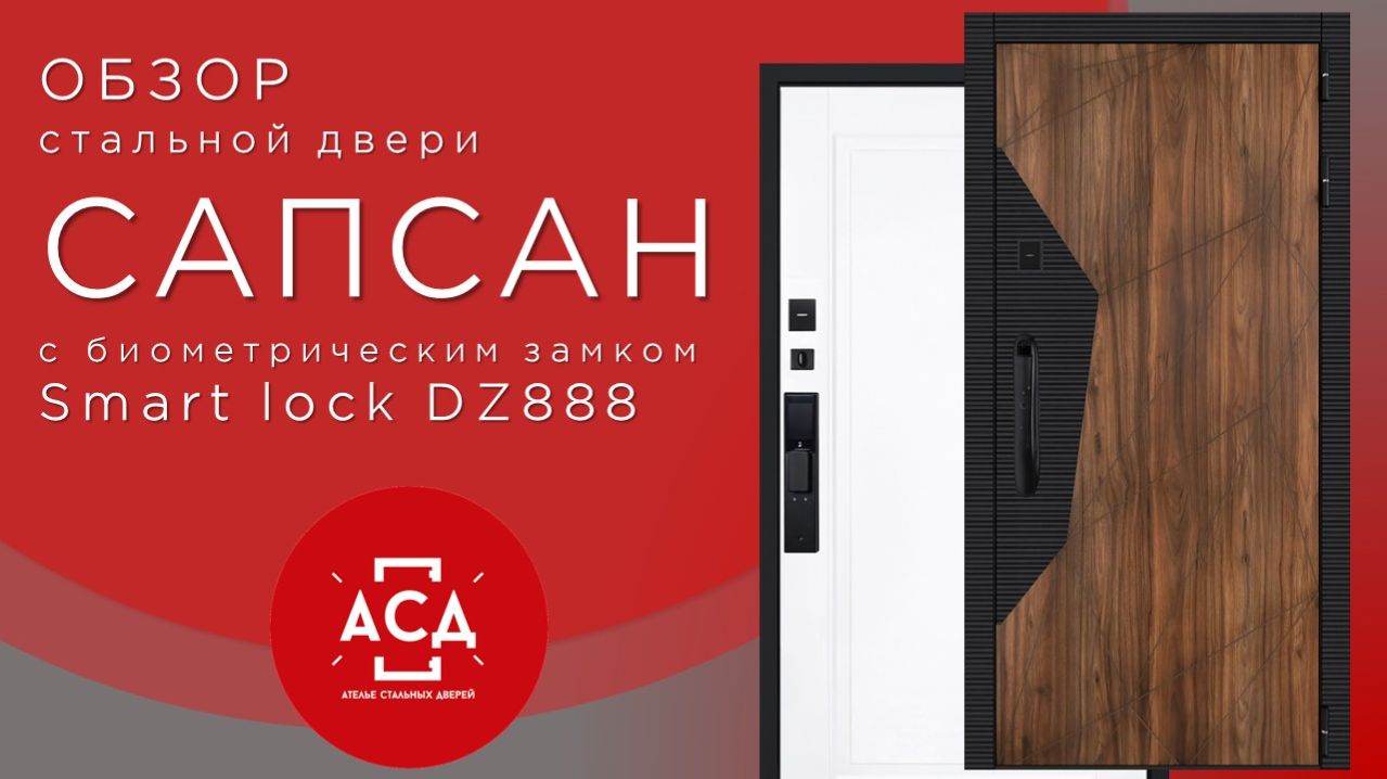 Стальная дверь Сапсан (биометрический замок smart lock DZ 888)