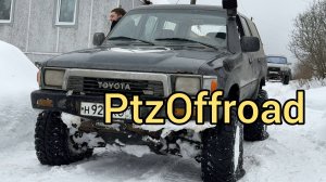 Toyota 80ка на мостах Volvo Laplander и 37" колёсах & 4Runner на 33"их, против глубокого снега
