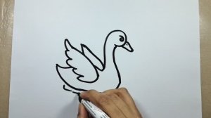 Рисуем лебедя. Мультик для детей