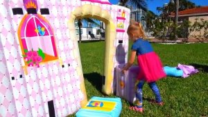 Детский влог - Рум Тур Распаковка Игрушки Замок Принцессы [get.gt]