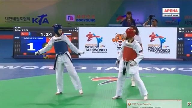 Зелиха Агрис TUR vs Татьяны Кудашовой. Чемпионат Мира п 2017. Финал 53 кг