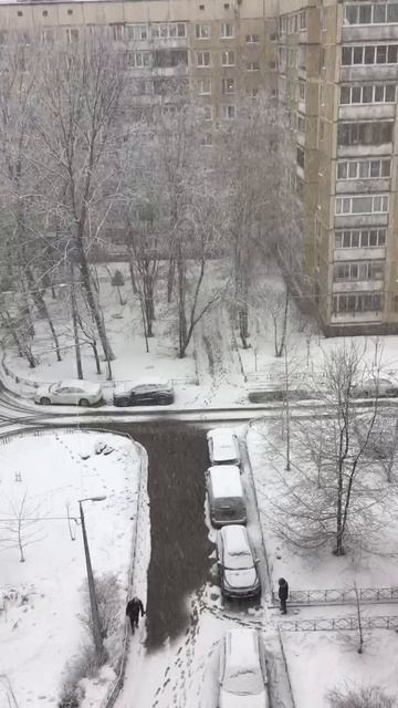 Санкт-Петербург. 02.02.2026. Весна! Проспект Энгельса. Обильный снегопад. Эпизод 3