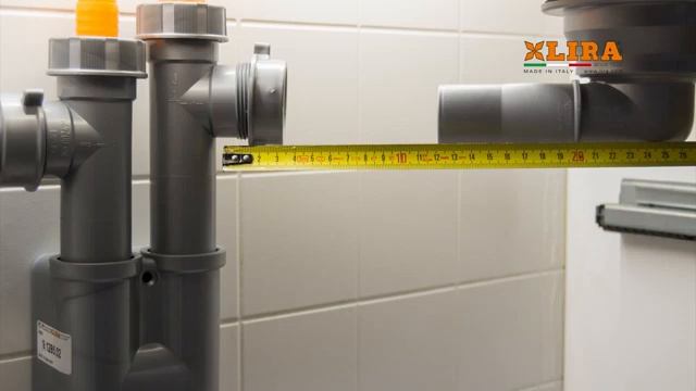 Установка сифона для мойки Spazio 2NT + корзинчатый вентиль