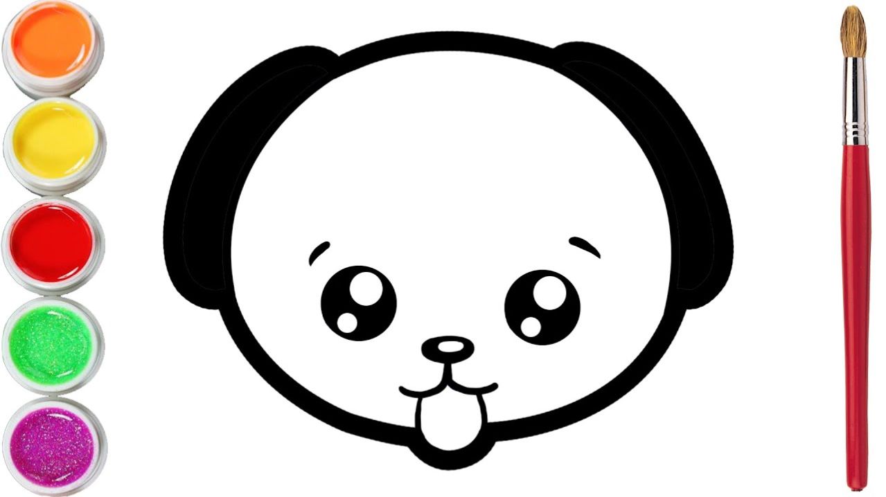 Мультик для детей-Как нарисовать ЩЕНКА/Рисунок СОБАЧКИ для детей