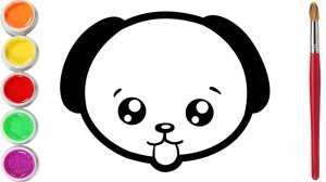 Мультик для детей-Как нарисовать ЩЕНКА/Рисунок СОБАЧКИ для детей