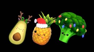 Танцующие фрукты (Новогоднее настроение) для детей и малышей.