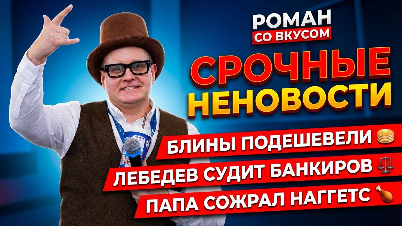 СРОЧНЫЕ НЕНОВОСТИ #1 - Блины подешевели, Лебедев судит банкиров, Папа сожрал наггетс