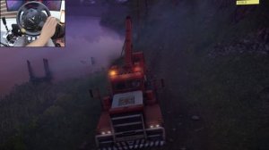 Эвакуация грузовика в снегах ❄️ Спасательная миссия в SnowRunner на Thrustmaster TX 🚛