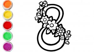 Мультик для детей-Как нарисовать Рисунок к 8 МАРТА/РИСУНОК ОТКРЫТКИ НА 8 МАРТА