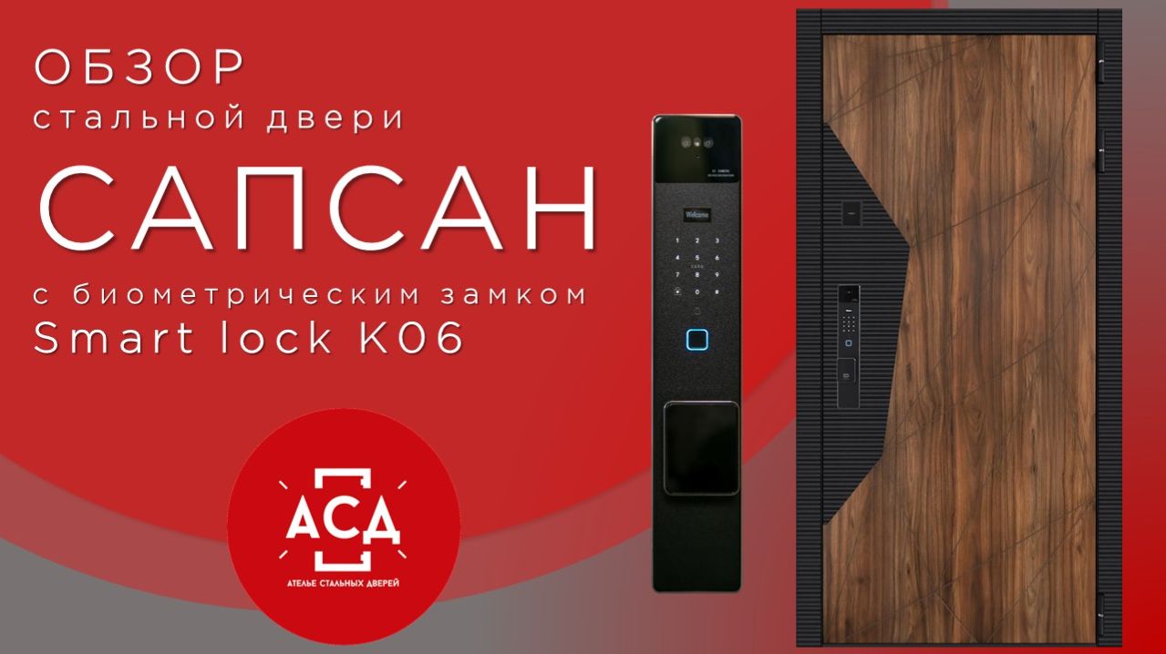 Стальная дверь Сапсан (биометрический замок Smart lock К06)