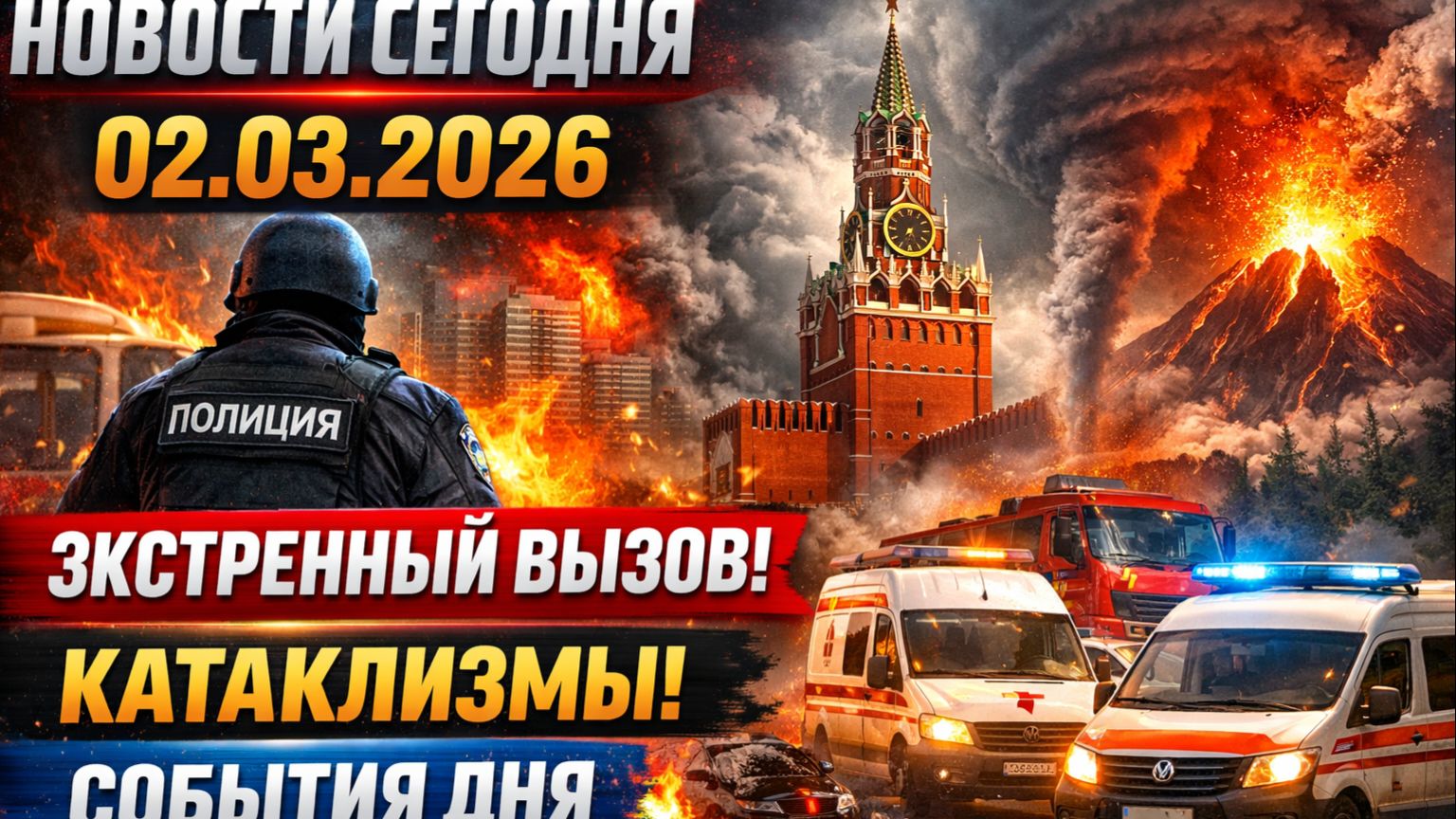 🔥 Новости Сегодня 02.03.2026 | Россия, Москва | Экстренный вызов | Катаклизмы | События дня