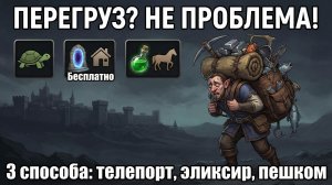 ПЕРЕГРУЗ В QUINFALL: 3 СПОСОБА СПАСТИСЬ. Медленный бег, телепорт и эликсир облегчения.