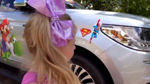 Настя и папа купили новую машину