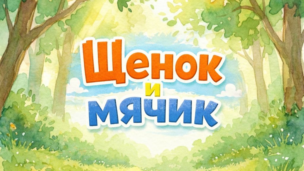 Щенок и мяч