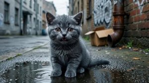 Котёнок под дождём 😭 Самая грустная песня "Я шёл и капал дождь" ❤️🩹 История, от которой плачут
