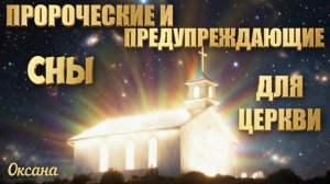 ПРОРОЧЕСКИЕ И ПРЕДУПРЕЖДАЮЩИЕ СНЫ ДЛЯ ЦЕРКВИ. Часть 2. Оксана
